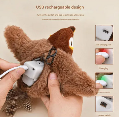 Q - Peluche Eléctrico para gatos aletea